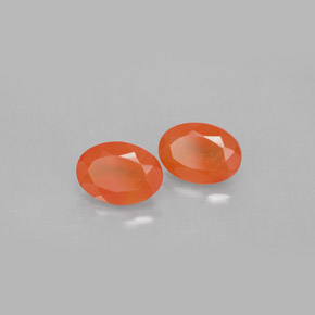 1.51 ct Orange Carnelian Stone, Natural Carnelian in Oval Facet Shape for Sale