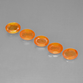 3.37 ct Orange Carnelian Gemstone, Carnelian Gem in Oval Facet Shape for Sale.