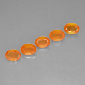 3.37 ct Orange Carnelian Stone, Natural Carnelian in Oval Facet Shape for Sale