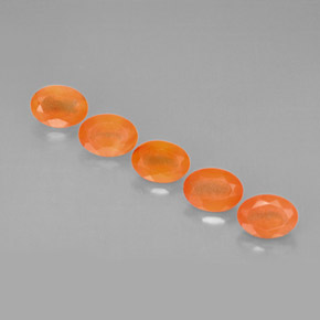 3.84 ct Orange Carnelian Stone, Natural Carnelian in Oval Facet Shape for Sale