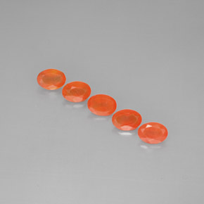 3.74 ct Orange Carnelian Gemstone, Carnelian Gem in Oval Facet Shape for Sale.