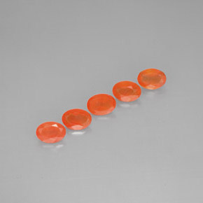 3.74 ct Orange Carnelian Stone, Natural Carnelian in Oval Facet Shape for Sale