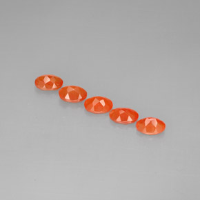 Carnelian Gemstone in 7 x 5 mm (calibrated) Size for Sale, Carnelian Stone in Orange Color