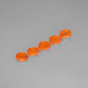 3.48 ct Orange Carnelian Stone, Natural Carnelian in Oval Facet Shape for Sale