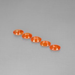 Carnelian Gemstone in 7 x 5 mm (calibrated) Size for Sale, Carnelian Stone in Orange Color