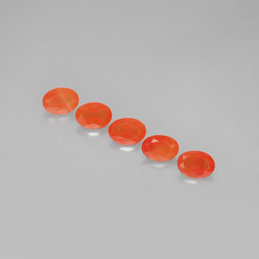 3.60 ct Orange Carnelian Gemstone, Carnelian Gem in Oval Facet Shape for Sale.