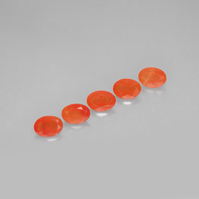 3.60 ct Orange Carnelian Stone, Natural Carnelian in Oval Facet Shape for Sale