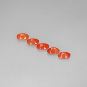 Carnelian Gemstone in 7 x 5 mm (calibrated) Size for Sale, Carnelian Stone in Red Orange Color
