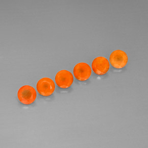 2.98 ct Orange Carnelian Gemstone, Carnelian Gem in Round Facet Shape for Sale.