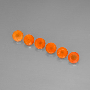 2.98 ct Orange Carnelian Stone, Natural Carnelian in Round Facet Shape for Sale