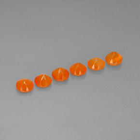Carnelian Gemstone in 5 mm (calibrated) Size for Sale, Carnelian Stone in Orange Color