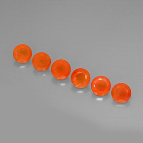 2.97 ct Orange Carnelian Stone, Natural Carnelian in Round Facet Shape for Sale