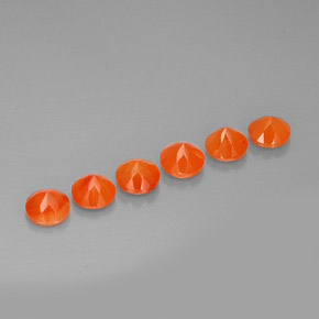 Carnelian Gemstone in 5 mm (calibrated) Size for Sale, Carnelian Stone in Orange Color