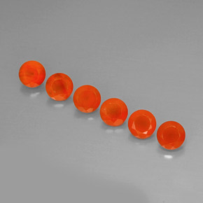3.09 ct Orange Carnelian Gemstone, Carnelian Gem in Round Facet Shape for Sale.