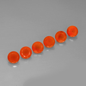 3.09 ct Orange Carnelian Stone, Natural Carnelian in Round Facet Shape for Sale