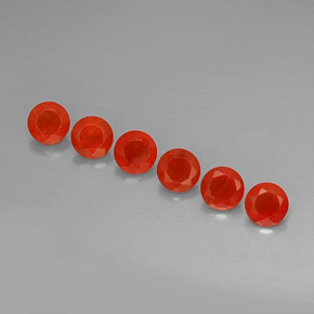2.72 ct Orange Carnelian Stone, Natural Carnelian in Round Facet Shape for Sale