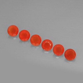 2.83 ct Orange Carnelian Gemstone, Carnelian Gem in Round Facet Shape for Sale.