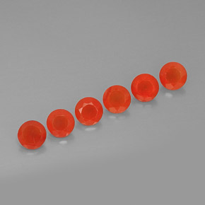 2.83 ct Orange Carnelian Stone, Natural Carnelian in Round Facet Shape for Sale