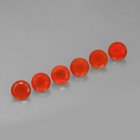 2.98 ct Orange Carnelian Gemstone, Carnelian Gem in Round Facet Shape for Sale.