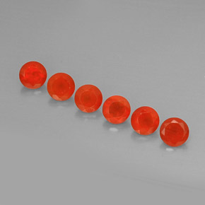 2.98 ct Orange Carnelian Stone, Natural Carnelian in Round Facet Shape for Sale