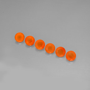 2.75 ct Orange Carnelian Gemstone, Carnelian Gem in Round Facet Shape for Sale.