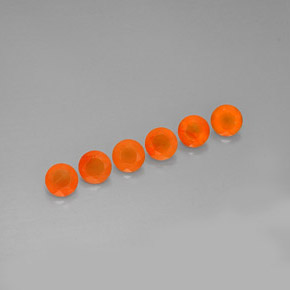 2.75 ct Orange Carnelian Stone, Natural Carnelian in Round Facet Shape for Sale