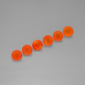 2.70 ct Orange Carnelian Stone, Natural Carnelian in Round Facet Shape for Sale