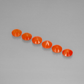 Carnelian Gemstone in 5 mm (calibrated) Size for Sale, Carnelian Stone in Orange Color