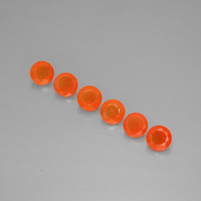 2.68 ct Orange Carnelian Gemstone, Carnelian Gem in Round Facet Shape for Sale.