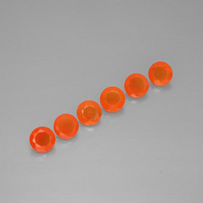 2.68 ct Orange Carnelian Stone, Natural Carnelian in Round Facet Shape for Sale