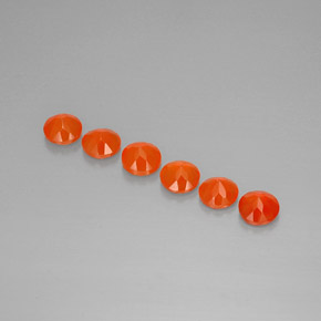 Carnelian Gemstone in 5 mm (calibrated) Size for Sale, Carnelian Stone in Orange Color