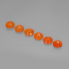 Carnelian Gemstone in 5 mm (calibrated) Size for Sale, Carnelian Stone in Orange Color