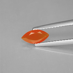 0.39 ct Orange Carnelian Gemstone, Carnelian Gem in Marquise Facet Shape for Sale.