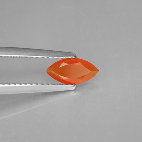 0.39 ct Orange Carnelian Stone, Natural Carnelian in Marquise Facet Shape for Sale