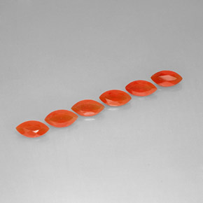 2.97 ct Orange Carnelian Stone, Natural Carnelian in Marquise Facet Shape for Sale