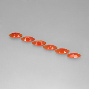 Carnelian Gemstone in 8 x 4 mm (calibrated) Size for Sale, Carnelian Stone in Red Orange Color