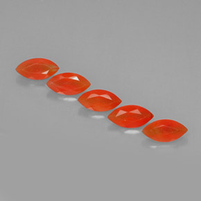 2.60 ct Orange Carnelian Gemstone, Carnelian Gem in Marquise Facet Shape for Sale.