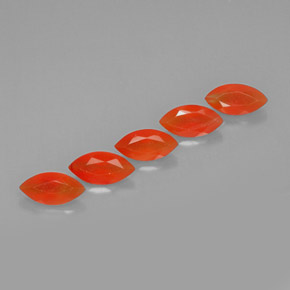 2.60 ct Orange Carnelian Stone, Natural Carnelian in Marquise Facet Shape for Sale
