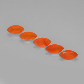 2.48 ct Orange Carnelian Gemstone, Carnelian Gem in Marquise Facet Shape for Sale.