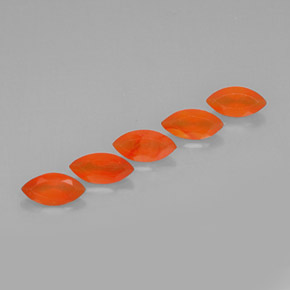 2.48 ct Orange Carnelian Stone, Natural Carnelian in Marquise Facet Shape for Sale