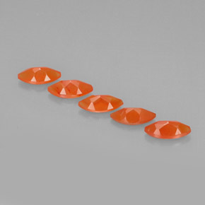 Carnelian Gemstone in 8 x 4 mm (calibrated) Size for Sale, Carnelian Stone in Red Orange Color