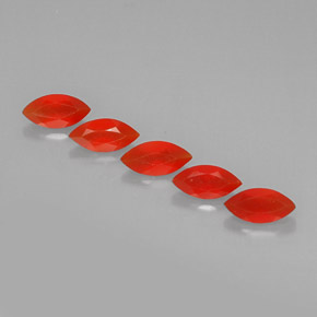 2.56 ct Orange Carnelian Gemstone, Carnelian Gem in Marquise Facet Shape for Sale.