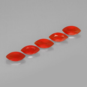 2.56 ct Orange Carnelian Stone, Natural Carnelian in Marquise Facet Shape for Sale