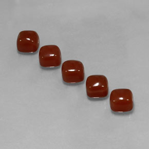 7.99 ct Orange Carnelian Gemstone, Carnelian Gem in Cushion Cabochon Shape for Sale.