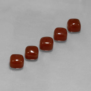 7.99 ct Orange Carnelian Stone, Natural Carnelian in Cushion Cabochon Shape for Sale