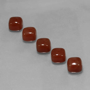 Carnelian Gemstone in 6 x 6 mm Size for Sale, Carnelian Stone in Orange Color