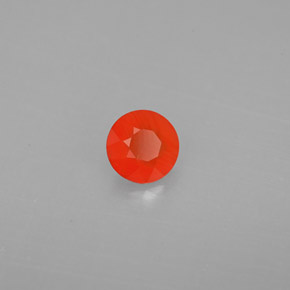 0.40 ct Orange Carnelian Stone, Natural Carnelian in Round Facet Shape for Sale