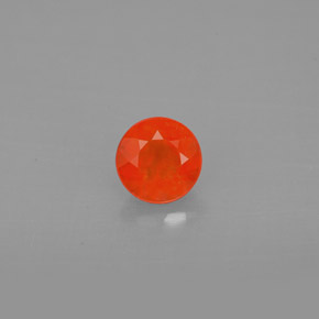 0.47 ct Orange Carnelian Gemstone, Carnelian Gem in Round Facet Shape for Sale.