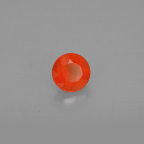 0.47 ct Orange Carnelian Stone, Natural Carnelian in Round Facet Shape for Sale