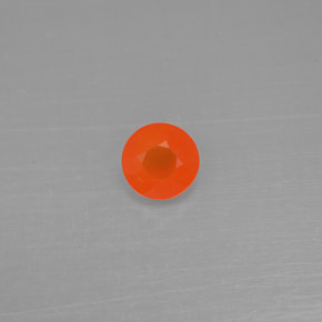 0.38 ct Orange Carnelian Gemstone, Carnelian Gem in Round Facet Shape for Sale.